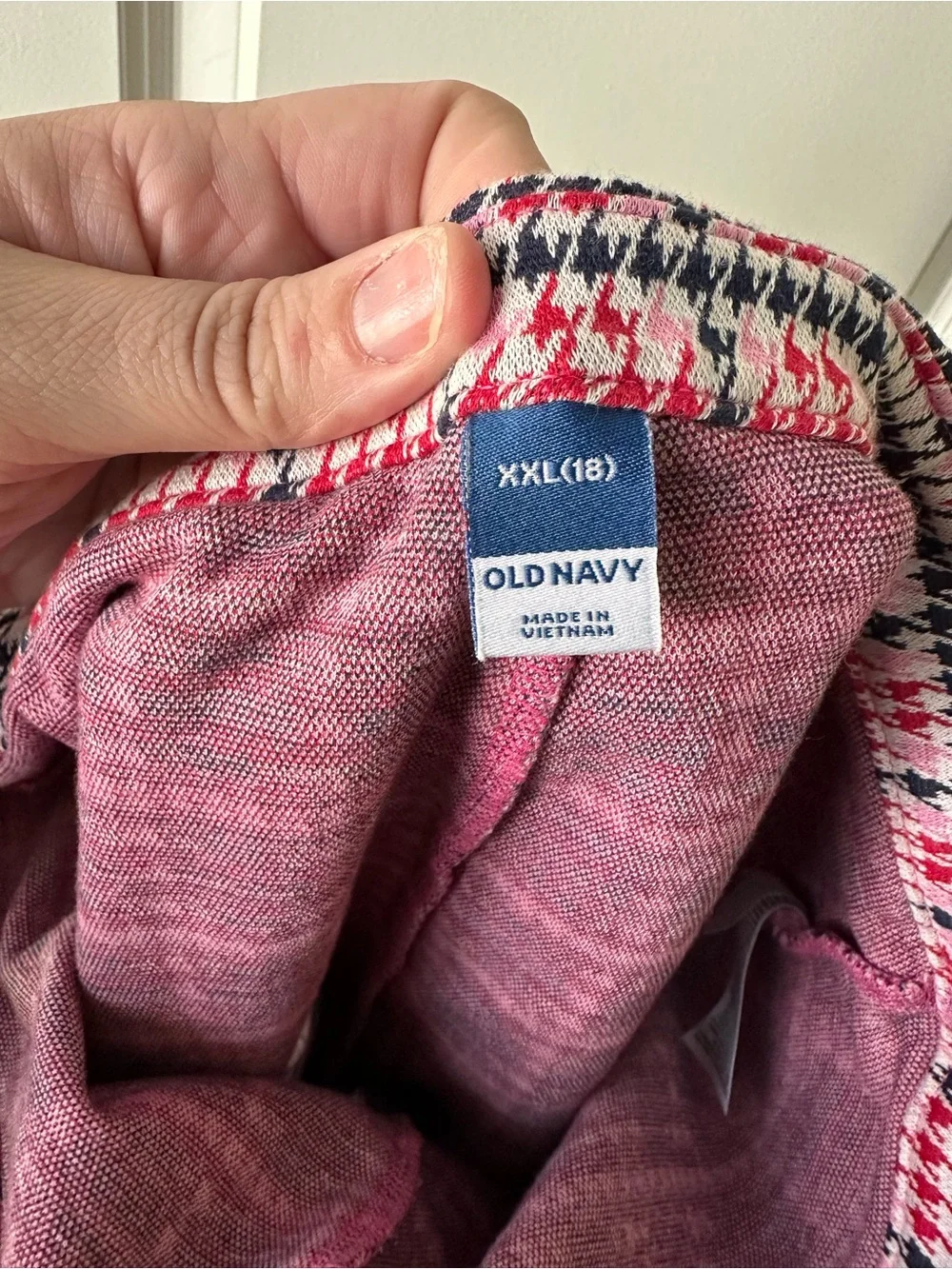 Girls XXL Old Navy Pink Black White Plaid Skort with Gold Buttons